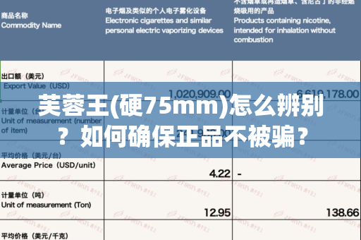 芙蓉王(硬75mm)怎么辨别？如何确保正品不被骗？